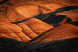Tablou Canvas, "Unduiri deșertice la apus", Deșert, Dune, Texturi, Lumini, Umbre, Peisaj, Arid, Munți, Răsărit, Apus, 39 x 26 cm, CMCLASS