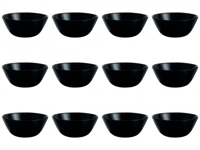 Set boluri, 12 piese, 2.9 l, Opal, Negru