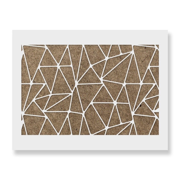 Sablon Perete vopsire, tencuiala 900x600x0.7mm Shattered Geometric Refolosibil, model MXSP7076