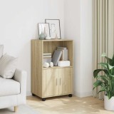 VidaXL Dulap cu roți, stejar sonoma, 55x40x91 cm, lemn prelucrat