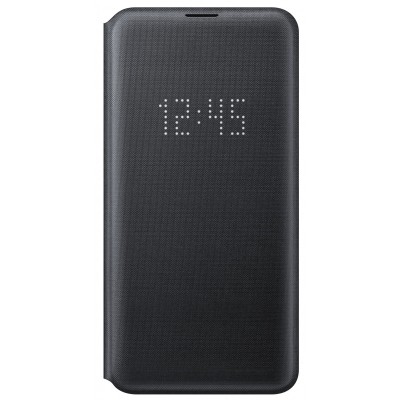 Husa Textil Samsung Galaxy S10e G970, Led View, Neagra EF-NG970PBEGWW foto