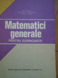 Matematici Generale Pentru Subingineri - Ioan Filimon G Margulescu G Paltineanu ,295605