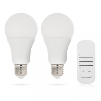 Set 2 becuri LED si telecomanda, Smartwares foto