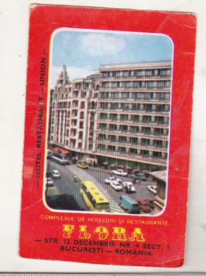 bnk cld Calendar de buzunar - 1980 - Complexul Flora Bucuresti foto
