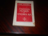 KARL KAUTSKY - THOMAS MORUS SI UTOPIA SA, 1945, Alta editura