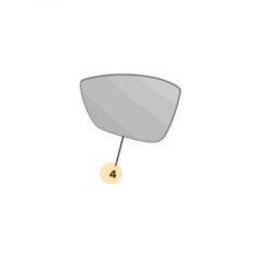 Geam oglinda Opel Corsa-e, Corsa F, 06.2023, Peugeot 2008/e-2008, 11.2024, Peugeot 208, 06.20, View Max, partea stanga, incalzit; sticla convexa;