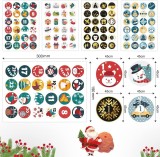 Set de 4 foi cu stickere pentru Craciun Vcumter, hartie, multicolor, 4.5 cm