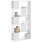 Gossi biblioteca cu 5 niveluri, alb 80,5x23,5x162,5 cm lemn prelucrat