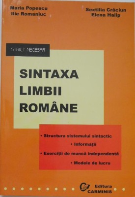 Sintaxa limbii romane - Mariana Popescu foto
