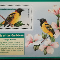 BC180,Grenada 1995, colita fauna-pasari