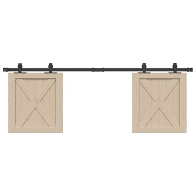 Set uși glisante pentru dulap 152 cm oțel carbon foto