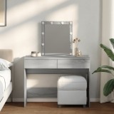 Gossi masa de toaleta cu led, sonoma gri, 100x40x130 cm