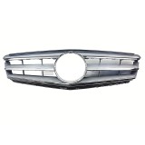 Grila radiator Mercedes Clasa C (W204), 03.2007-03.2011, crom/gri, 507005-1