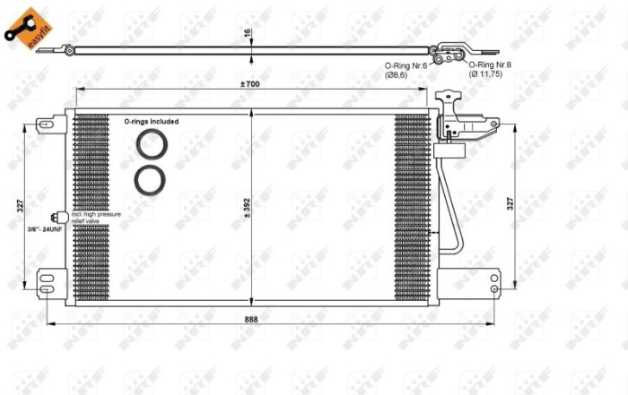NRF 35790 EASY FIT Condensator, climatizare