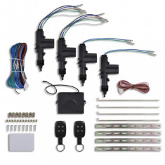 Ecorect Set inchidere usa auto cu 2 telecomenzi4 motoare 12V universal foto