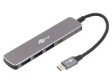 Hub USB Goobay 79158, 3x USB A + 1x USB C, USB 3.2 gri