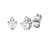 Cumpara ieftin Cercei argint 925, JW1123, model cu perla, placati cu rodiu