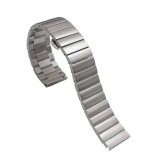 Curea metalica compatibila Fossil Gen 5 Smartwatch, telescoape Quick Release, 17cm, Argintiu, Very Dream
