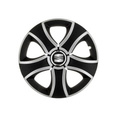 Set 4 Capace Roti 14 inchi (R14) Bis Gri-Negru, Compatibile Cu Seat