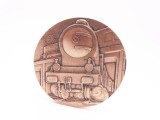 Medalie moneda Franta caile ferate M. Delannoy French medal railway train