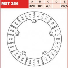 Disc frână fix față, 320/181x4,5mm 5x202,5mm, diametru gaură de centrare 16,5mm, spacing 0 (required kit for conversion MST%FK) compatibil: BMW F 1200