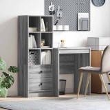 VidaXL Birou cu spațiu de depozitare 2 pcs sonoma gri 60 x 50 x 76 cm
