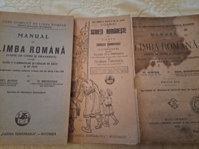3 Manuale Limba Romana, interbelic foto