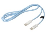 Cablu USB-C 2.0 LOGILINK 1m Albastru 60W 3A, Mufă pe Ambele Părți