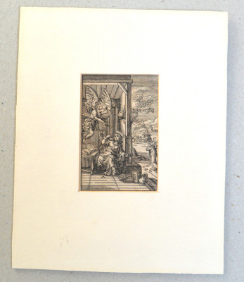 Gravura veche Christoffel van Sichem II &amp;quot;Buna Vestire&amp;quot; 1657 foto