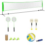SPORTNOW Set complet de badminton, pickleball și volei, 3 &icirc;n 1, jocuri sportive &icirc;n aer liber cu filet reglabil &icirc;n &icirc;nălțime | Aosom Romania