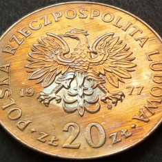 Moneda comemorativa 20 ZLOTI - POLONIA, anul 1977 * cod 1554 = patina super