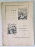 NICOLAE IORGA A S.E. BENITO MUSSOLINI (1936)