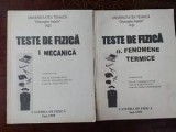 Teste de fizica 1, 2 Mecanica Fenomene termice Ghiorghe Calugaru, Neagu Rodica