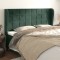 vidaXL Tăblie pat cu aripioare verde &icirc;nchis 203x23x118/128cm catifea 3118025
