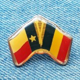 Insigna steaguri Romania Texas USA pin steag SUA - probabil intalnire oficiala