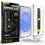 Folie Samsung Galaxy S26, deblocare prin amprenta, Asteroid GSM TitanGlass CrystalHD, transparenta (Pachet 2 buc.)