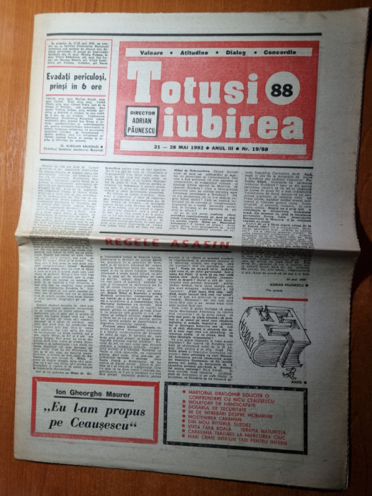 totusi iubirea 21-28 mai 1992-interviu i. gheorghe maurer,florin piersic memorii