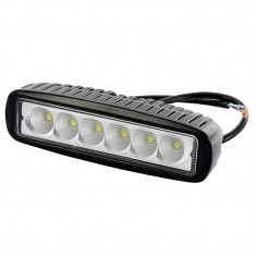 Proiector cu LED din metal dreptunghiular 6x3W 12/24V Kamar Garage AutoRide foto