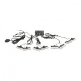 Set 8 stroboscoape cu 3 LED-uri, lumina galbena 12V Breckner Germany