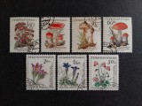 Cehoslovacia Ciuperci &amp; Floră Ocrotită Mureșeni Ghințură Cicoare Lot 7 Mărci Ștampilate -A583
