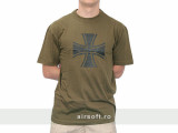 TRICOU CULOARE OLIV IMP. CRUCEA WEHRMACHT, Mil-Tec