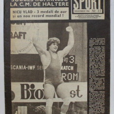 SPORT , REVISTA ILUSTRATA LUNARA A CONSILIULUI NATIONAL PENTRU EDUCATIE FIZICA SI SPORT , NR. 11 , 1986