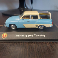 Macheta WARTBURG 311-5 CAMPING 1958 - Atlas, scara 1/43, noua.