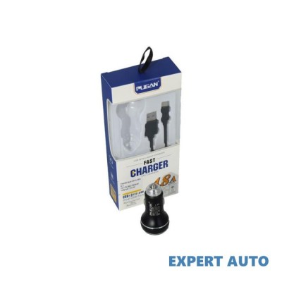 Incarcator auto 4.8a cu cablu tip c 12-24v cod: pg-260c premium Alta marca Alt model #7 foto