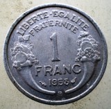 1.166 FRANTA 1 FRANC 1958 B, Europa, Aluminiu