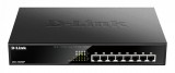 SWITCH PoE D-LINK 8 porturi Gigabit (8 PoE+), IEEE 802.3af/at, carcasa metalica, rackabil, &quot;DGS-1008MP&quot;(timbru verde 2 lei)