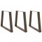 vidaXL Picioare de masă &icirc;n formă de V, 3 buc., oțel natural, 80x(72-73,3) cm 4012591