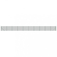 Gard plasa de sarma cu bordura, verde, 1,4x25 m