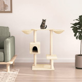 VidaXL Ansamblu de pisici cu st&acirc;lpi de zg&acirc;riat, crem, 82 cm