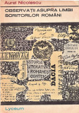 Observatii asupra limbii scriitorilor Romani Aurel Nicolescu 1971